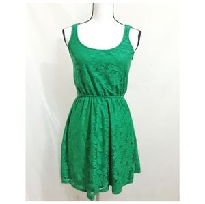3/$20,Green Floral Lace Lauren Conrad Dress